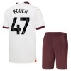 Officiële Voetbalshirt + Korte Broek Manchester City Foden 47 Uit 2023-24 - Kids